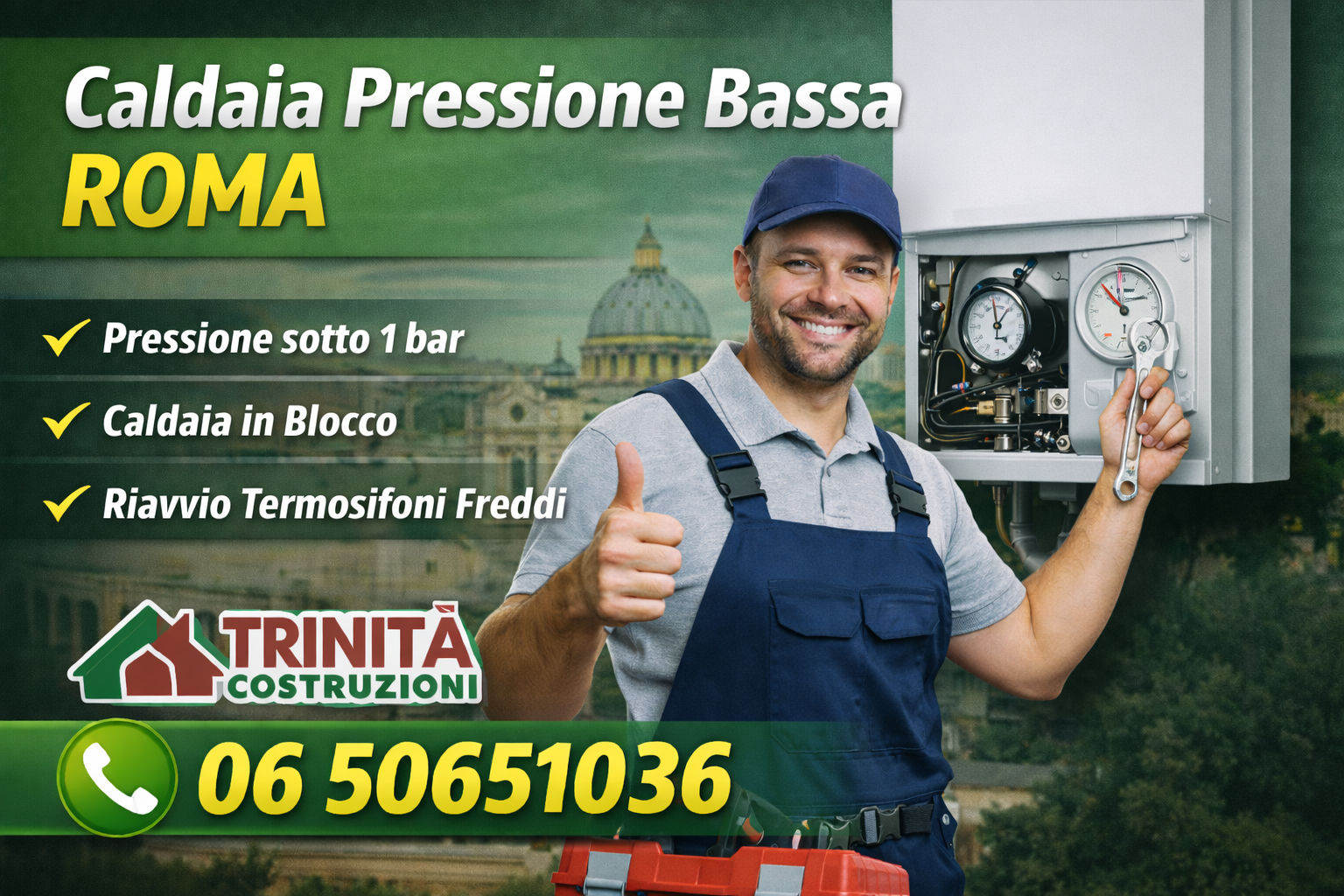 caldaia pressione bassa