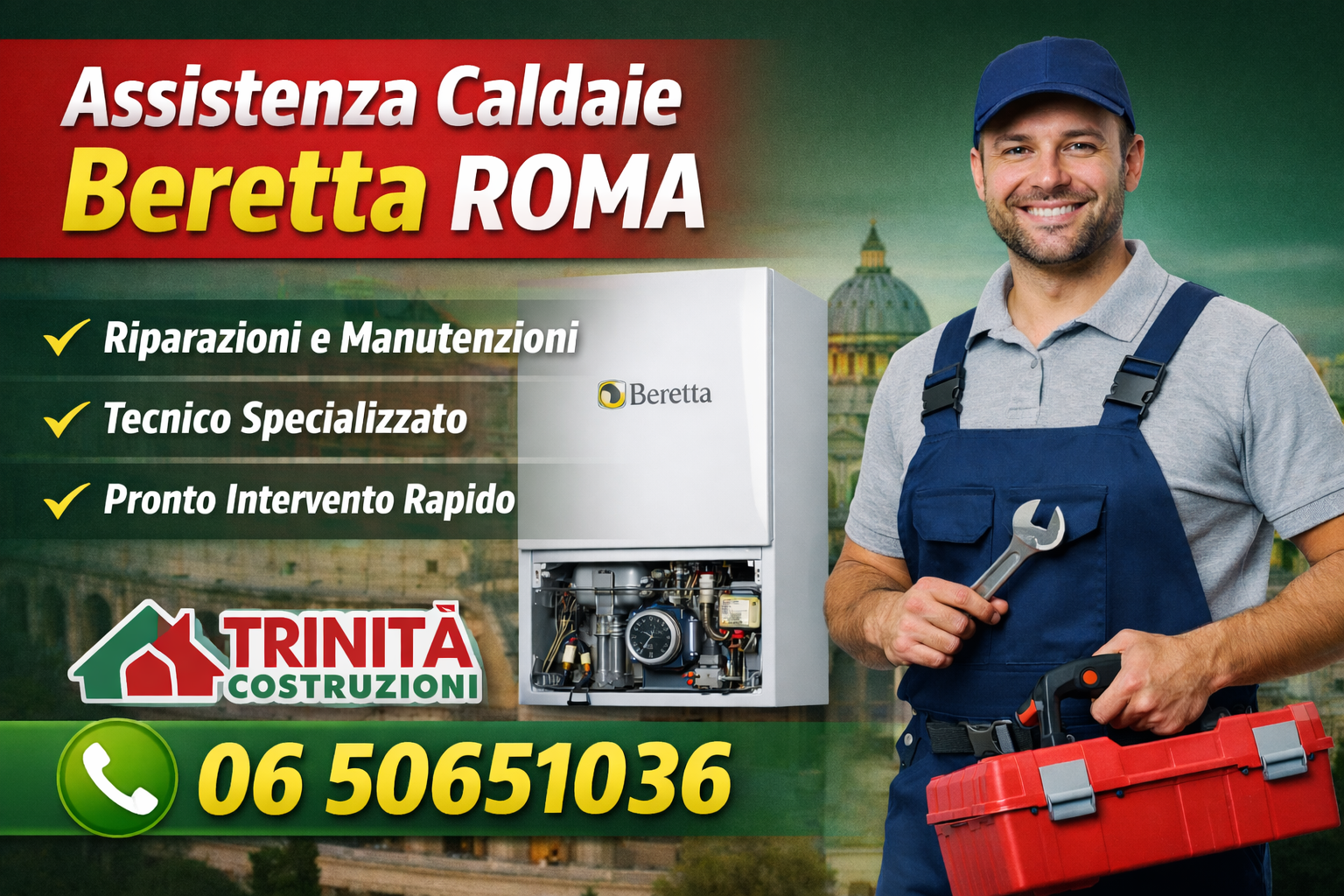 assistenza caldaie beretta roma