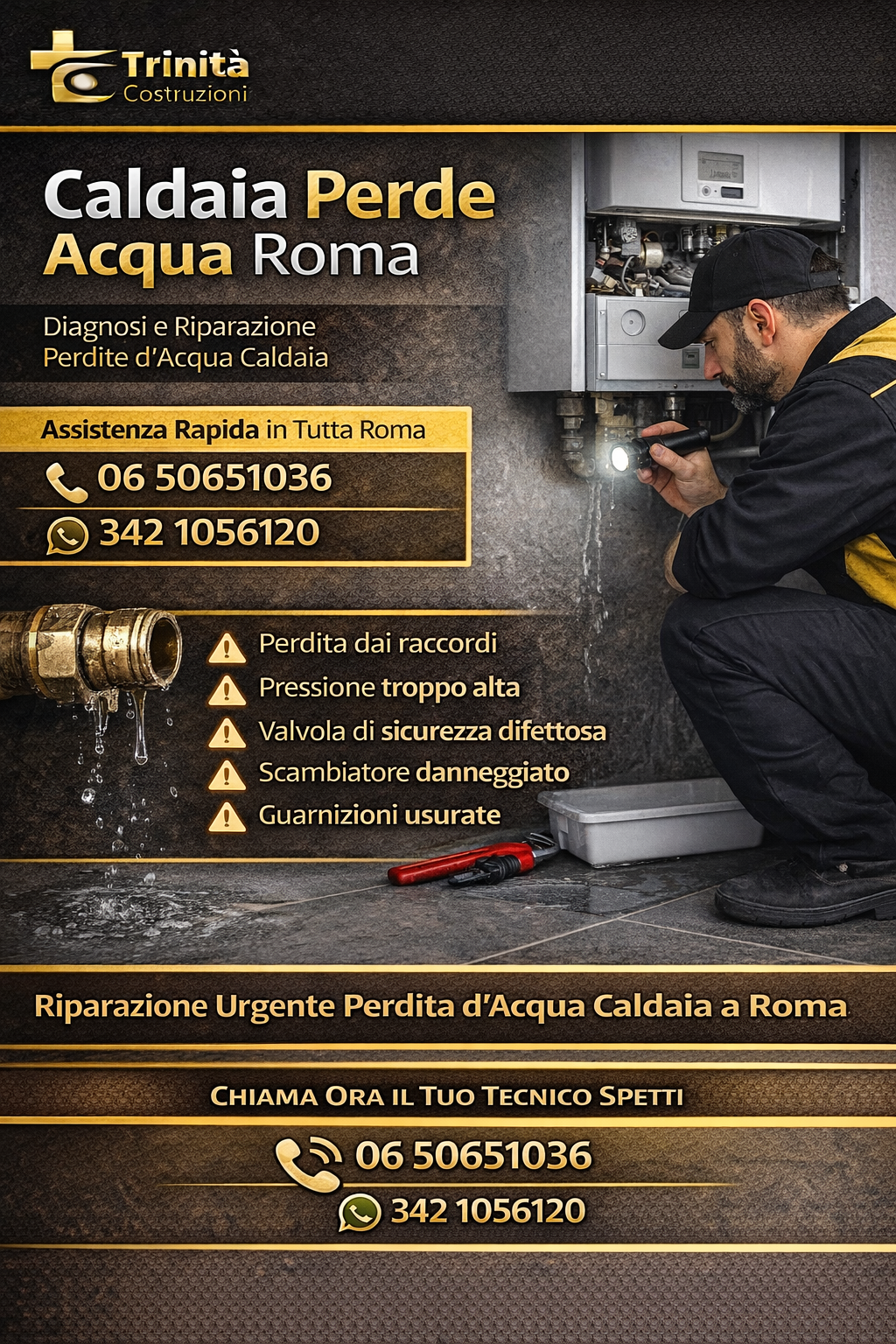 caldaia che perde acqua